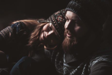 Bearded Man with Sweetheart on Valentine's Day